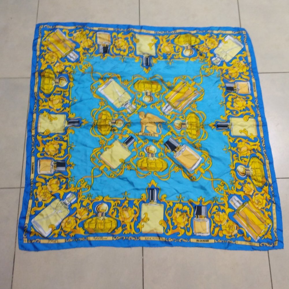 Montiel Jil Sander Chopard Designer Perfume Bottles Silk Scarf